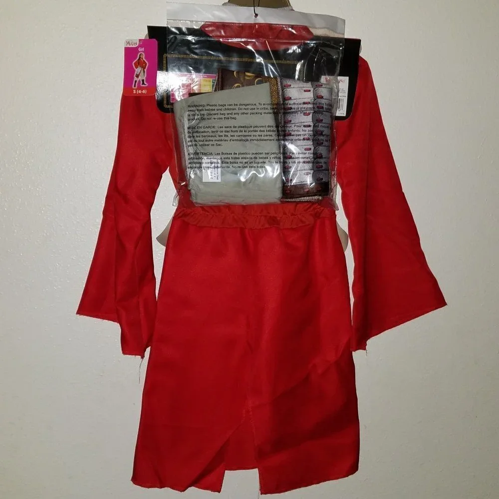 NEW Disney Mulan Deluxe Halloween Costume Cosplay Girls Small 4-6 Jacket Pants